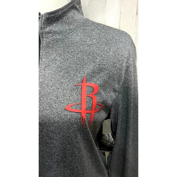 NWT NBA Ultra Game Houston Rockets Men's Quarter-Zip Pullover‎ Gray Size Small - Picture 2 of 8